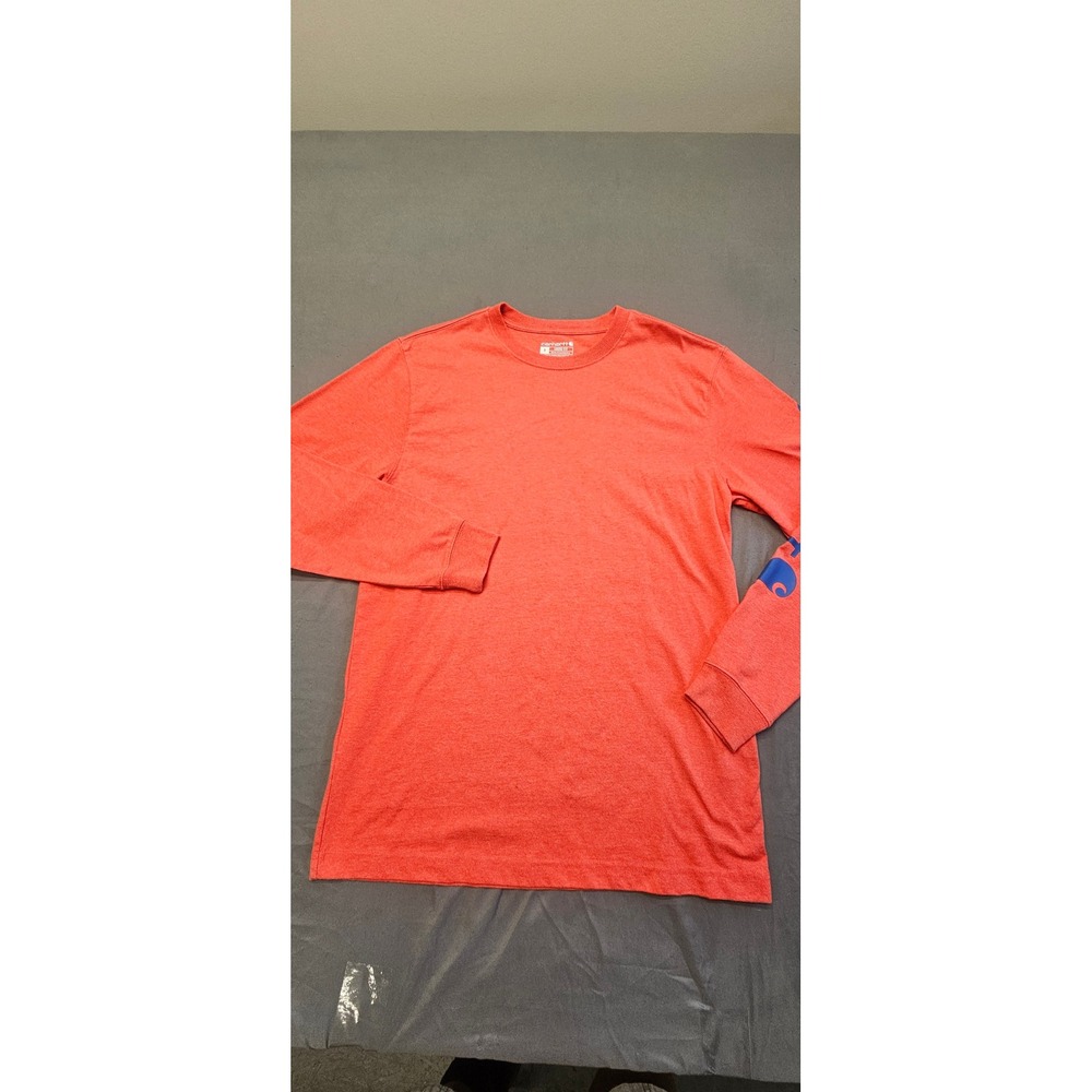 Carhartt Mens K231 Loose Fit Long Sleeve Graphic T-Shirt Orange Small TK0231-M